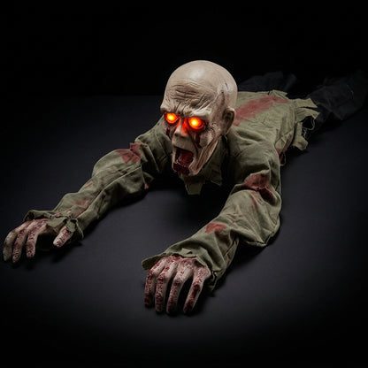 ApexGaze™- Scary Crawling Ghost Zombie - Light Up Eyes, Motion & Sound Activated
