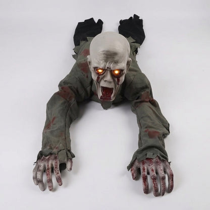 ApexGaze™- Scary Crawling Ghost Zombie - Light Up Eyes, Motion & Sound Activated