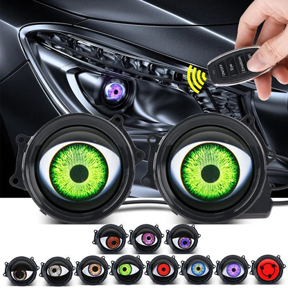 3 Inch 12V Car LED Devil Eyes Demon Devil Eye Lenses With APP WIFI Control Eyes Headlight Retrofit Kits Fitting Car Accessories